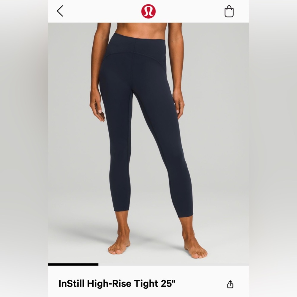 Lululemon Instill tight 25” Navy Size 8